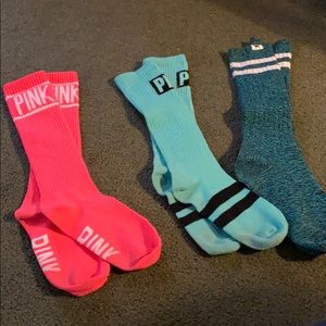 3 pairs of PINK socks